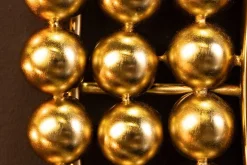 Runder Wandspiegel PEARLS 75cm gold Metall