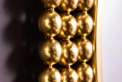 Runder Wandspiegel PEARLS 75cm gold Metall
