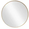 Runder Wandspiegel PORTRAIT 75cm gold mit Metallrahmen