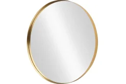 Runder Wandspiegel PORTRAIT 75cm gold mit Metallrahmen