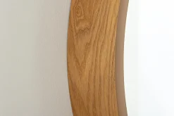 Runder Wandspiegel PORTRAIT 70cm natur Echtholzfurnier in Eichenholz-Design