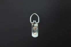 Runder Wandspiegel PORTRAIT 70cm braun in Walnussholz-Design