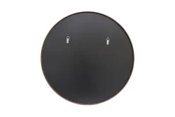 Runder Wandspiegel PORTRAIT 70cm braun in Walnussholz-Design