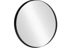 Runder Wandspiegel PORTRAIT 60cm schwarz mit Metallrahmen