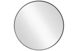 Runder Wandspiegel PORTRAIT 60cm schwarz mit Metallrahmen