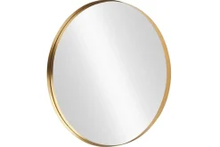 Runder Wandspiegel PORTRAIT 40cm gold mit Metallrahmen