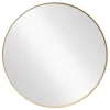 Runder Wandspiegel PORTRAIT 60cm gold mit Metallrahmen