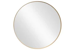 Runder Wandspiegel PORTRAIT 60cm gold mit Metallrahmen