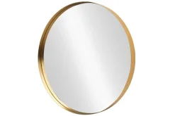 Runder Wandspiegel PORTRAIT 60cm gold mit Metallrahmen