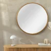 Runder Wandspiegel PORTRAIT 60cm gold Eisen handmade