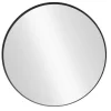 Runder Wandspiegel PORTRAIT 40cm schwarz mit Metallrahmen