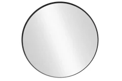 Runder Wandspiegel PORTRAIT 40cm schwarz mit Metallrahmen