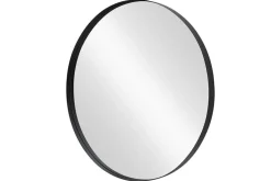 Runder Wandspiegel PORTRAIT 40cm schwarz mit Metallrahmen