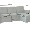 Schlafecksofa APARTMENT 245cm grün Strukturstoff inkl. Stauraum beidseitig aufbaubar