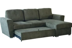 Schlafecksofa APARTMENT 245cm grün Strukturstoff inkl. Stauraum beidseitig aufbaubar