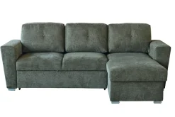 Schlafecksofa APARTMENT 245cm grün Strukturstoff inkl. Stauraum beidseitig aufbaubar
