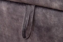 Schlafecksofa APARTMENT 205cm grau Samt 3-Sitzer inkl. Stauraum beidseitig aufbaubar