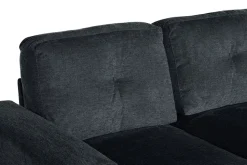 Schlafecksofa APARTMENT 245cm grau Strukturstoff inkl. Stauraum beidseitig aufbaubar