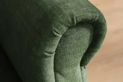3-Sitzer Sofa MAISON BELLE AFFAIRE 220cm moosgrün Vogue Velours Samt Schlaffunktion