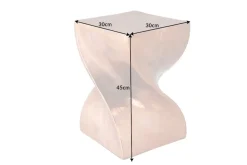 Skulp­tu­raler Beistelltisch TWIST 45cm kupfer geflammt Metall handmade Nachttisch