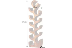 Skulp­tu­rales Weinregal ARTE 100cm natur Suarholz handmade in Bali Flaschenhalter