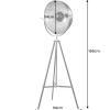 Stehlampe BIG STUDIO 170cm schwarz Blattsilber-Optik Industrial Design