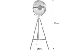Stehlampe BIG STUDIO 170cm schwarz Blattsilber-Optik Industrial Design