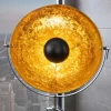 Stehlampe BIG STUDIO 170cm schwarz Blattgold-Optik Industrial Design