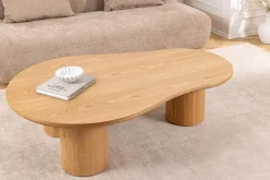 Stilvoller Couchtisch ORGANIKO 130cm natur Eiche organische Form