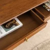 Stilvoller Konsolentisch SECRETARIO 110cm braun Akazie gold mit Schubladen