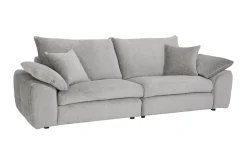 Stilvolles Big Sofa SOHO 260cm grau Chenille 4-Sitzer Couch mit Wellenunterfederung
