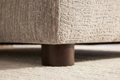 Stilvolles Sofa SOHO 225cm beige Chenille 3-Sitzer Couch mit Wellenunterfederung
