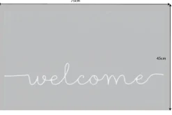 Strapazierfähige Fußmatte CLEAN WELCOME 75x45cm anthrazit Fußabtreter Modern Design