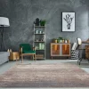 Vintage Baumwoll-Teppich MODERN ART 240x160cm beige grau Used Look