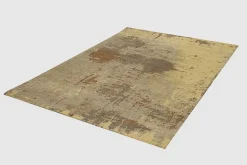 Vintage Baumwoll-Teppich MODERN ART 240x160cm sand braun Used Look