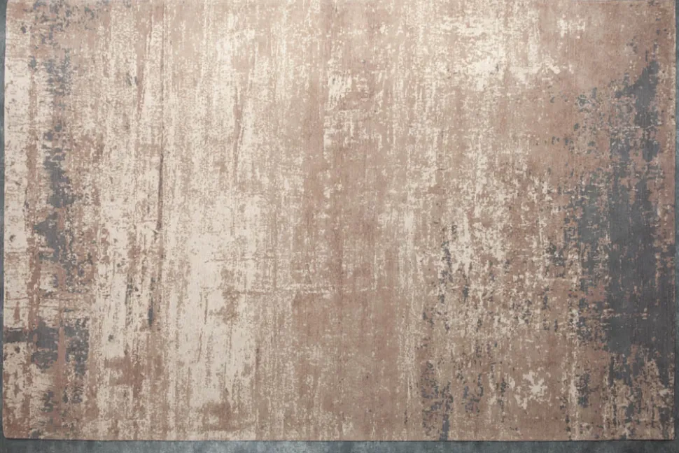 Vintage Baumwoll-Teppich MODERN ART 350x240cm grau beige verwaschen Used Look