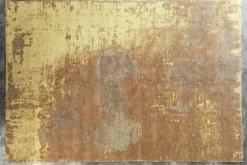 Vintage Baumwoll-Teppich MODERN ART XXL 350x240cm rostbraun verwaschen Used Look