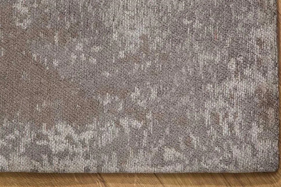 Vintage Baumwoll-Teppich MODERN ART 240x160cm beige grau verwaschen Used Look