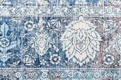 Vintage Teppich HERITAGE 230x160cm blau beige rot Flachgewebe Muster