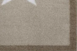 Waschbare Fußmatte STARS 70x50cm beige creme Fußabtreter mit Stern-Motiv