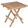 Wetterfester Beistelltisch EMPIRE TEAK 50cm Massivholz klappbar