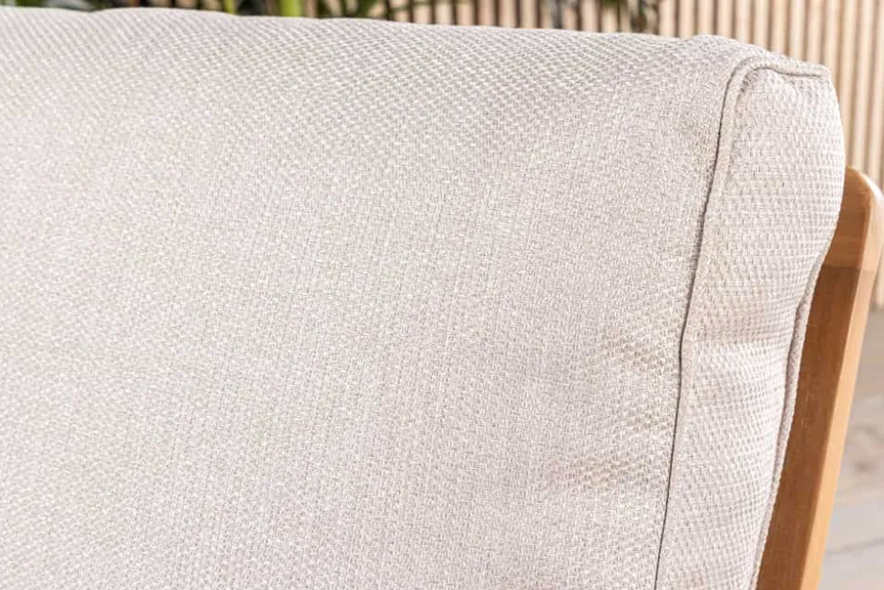 Wetterfester Gartenstuhl COMFORT LINE natur beige Akazienholz Loungesessel