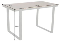 Wetterfester Gartentisch TAMPA LOUNGE 125cm grau natur Aluminium Metall Holz-Design Outdoor