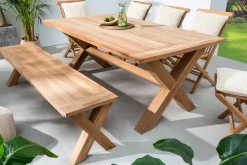 Wetterfester Gartentisch EMPIRE TEAK 180cm Teak Massivholz Outdoor Esstisch