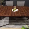 Wetterfester Gartentisch KOPENHAGEN 160cm braun Akazie honey finish Massivholz Outdoor