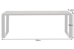 Wetterfester Gartentisch FLOATING 210cm braun schwarz Aluminium Outdoor Esstisch modern