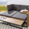 Wetterfestes Gartenmöbel Set IBIZA MODULAR LOUNGE 250cm champagner greige Aluminium
