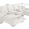 XXL Wohnlandschaft LODGE 315cm grün Cord Sofa mit Schlaffunktion und Stauraum