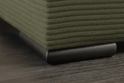 XXL Wohnlandschaft LODGE 315cm grün Cord Sofa mit Schlaffunktion und Stauraum