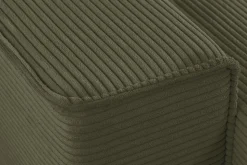 XXL Wohnlandschaft LODGE 315cm grün Cord Sofa mit Schlaffunktion und Stauraum
